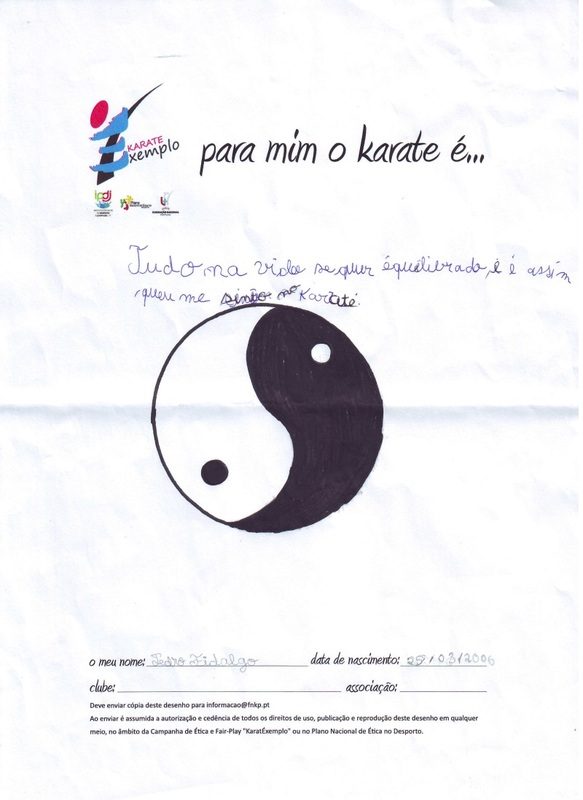 Desenho: para mim o karate é